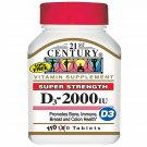 21st Century Vitamin D-2000 Tablets - 110 ct, Bulk Pack of 6
