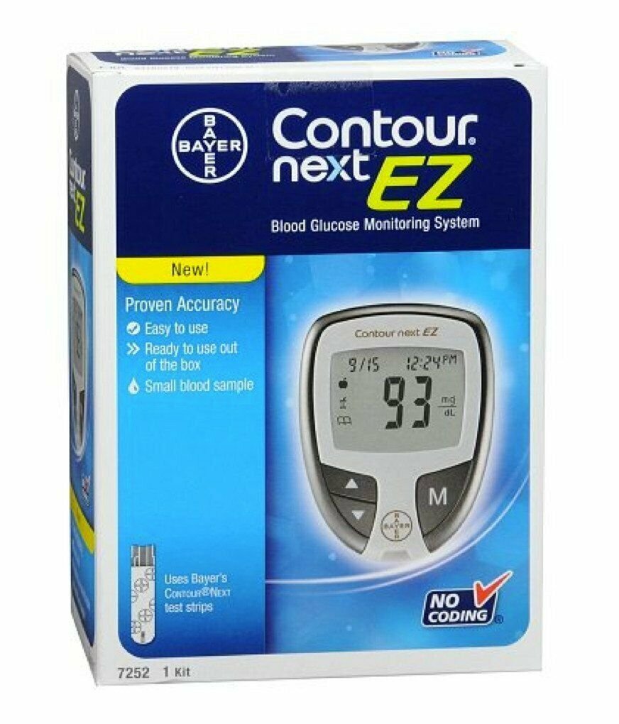Contour Next EZ Blood Glucose Monitoring System Kit - 1 each, Bulk Pack of 2