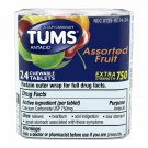 TUMS Antacid Heartburn Relief Extra Strength Chewable Tablets 24 Count, 3 Pack