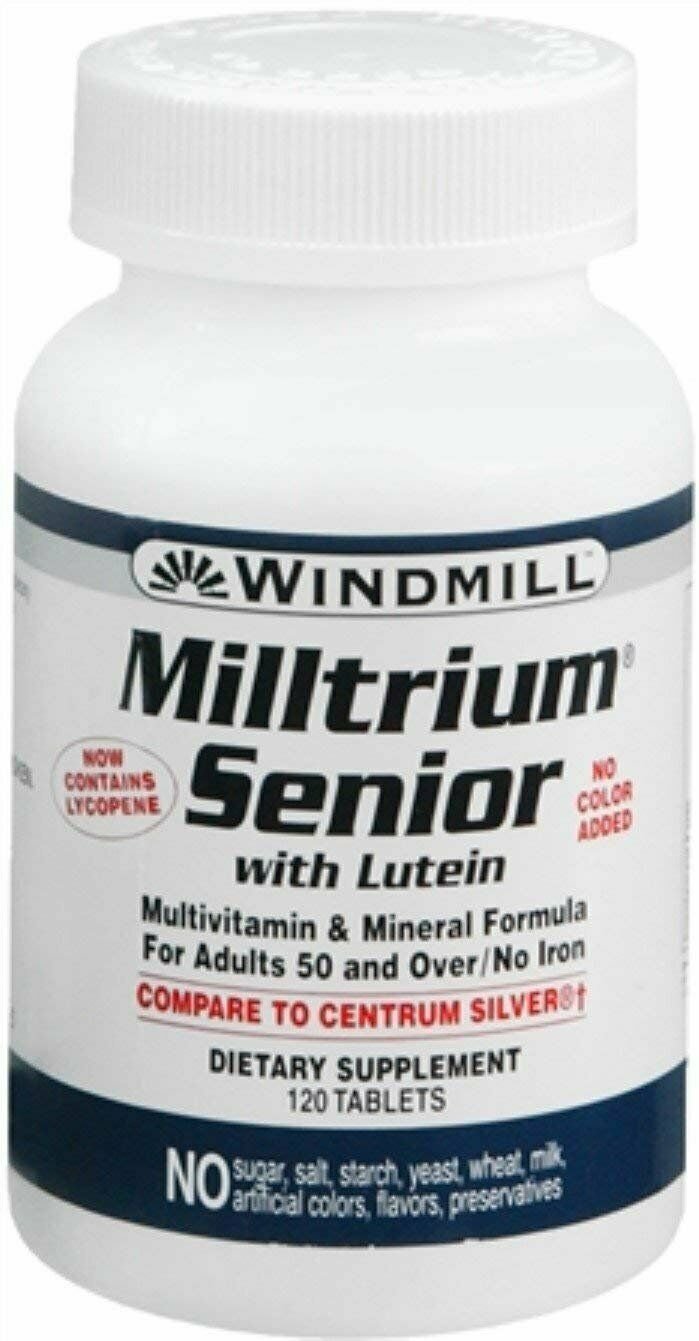 Windmill Milltrium Senior Tablets 120 Tablets (Bulk Pack of 2)