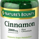 Nature's Bounty Cinnamon 2000 MG Plus Chromium Capsules 60 Count