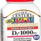 21st Century D3-1000 IU Tablets High Potency- 110 Tablets, Bulk Pack of 2
