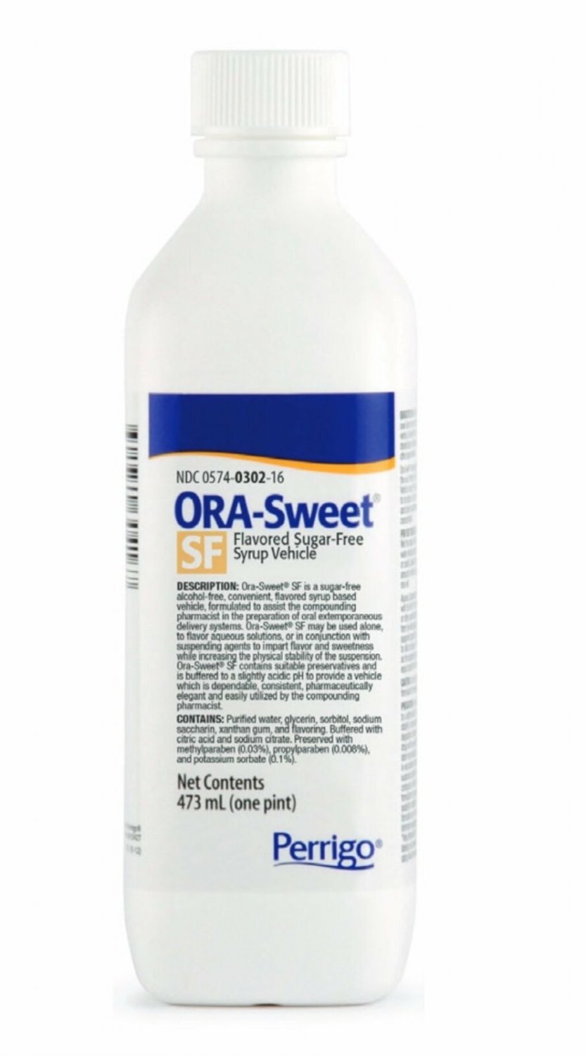 Paddock Ora-Sweet Flavored Sugar-Free Syrup Vehicle 16 fl oz (Bulk Pack of 2)