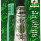 Clubman Moustache Wax Chestnut Light Brown With Brush / Comb 0.50 oz, 12 Pack