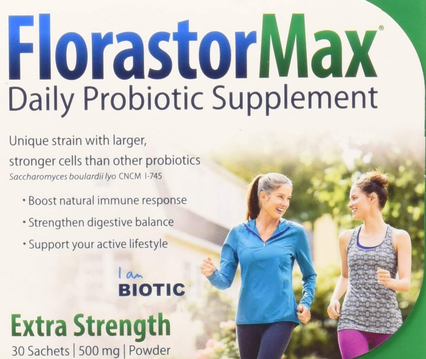 Florastor Max Daily Probiotic Supplement Packets For Adults, 30 Count