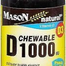Mason Natural D 1000 IU Peach Vanilla - 50 Chewables, Bulk Pack of 4