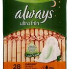 Always Ultra Thin Overnight Pads with Flexi-Wings - 6 packs of 28