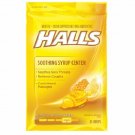 Halls Plus Cough Drops w/Soothing Syrup Center Drops Honey-Lemon 25 Ea (24PK)