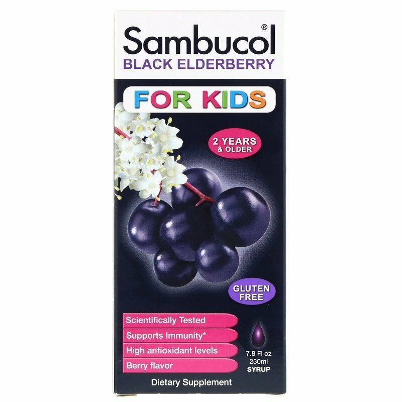 Sambucol Black Elderberry Syrup Original Formula, 2 X 7.8 Oz Bottles