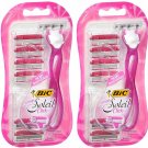 Bic Simply Soleil Click - Disposable Razor For Women - 1 Count Handle & 6...