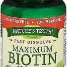 Nature's Truth Maximum Biotin 10,000 mg Fast Dissolve Tabs Berry - 120 ct,...
