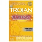 Trojan Condom Stimulations Ultra Ribbed Ecstasy Ultrasmooth Lubricated 10 Pc...