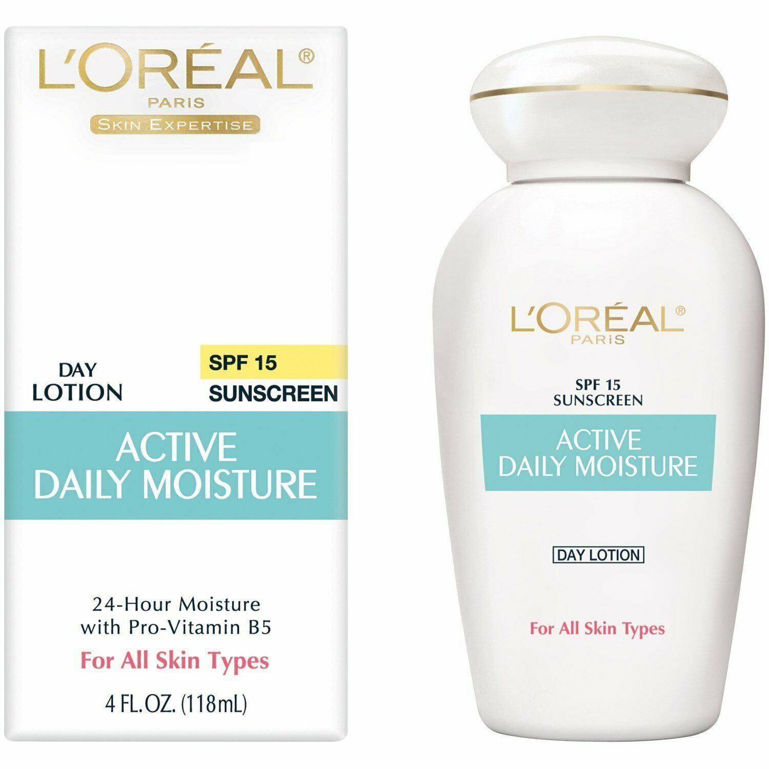 L'Oreal Active Daily Moisture Lotion 4 oz (Bulk Pack of 3)