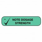 "Note Dosage Strength" Labels, 1000 Count Per Pack (2 Packs)