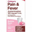 Children's Pain & Fever Acetaminophen Oral Suspension, Bubble Gum, 4 fl oz...