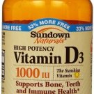 Sundown Naturals Vitamin D3 1000 IU, 400 count (5 Pack) Bulk