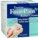 Topricin Foot Pain Relief Therapy Cream Moisturizing Homeopathic, 4 oz, 5 Pack