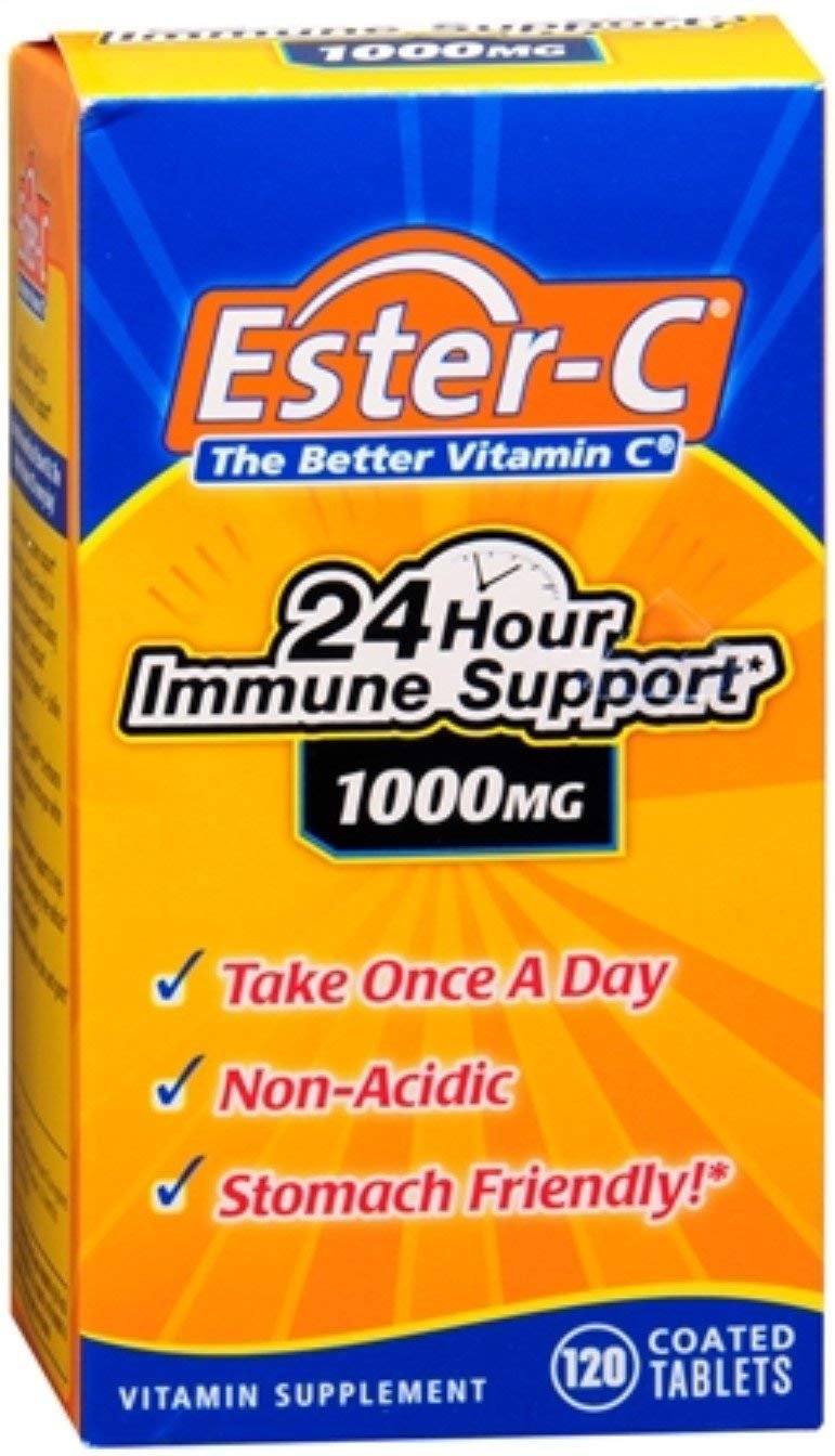 Ester-C 1000 mg Coated Tablets 120 Tablets (Bulk Pack of 3)