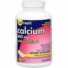 Sunmark Calcium 600 mg & Vitamin D, Tablets - 60 Tablets, Bulk Pack of 6