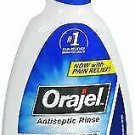 Orajel Antiseptic Rinse for All Mouth Sores, Mint - 16 oz, Bulk Pack of 6