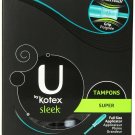 U By Kotex Sleek Tampons Super Absorbency,18 Count (Bulk Pack of 8)