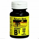 Nature's Blend Vitamin B1 100 mg Tablets Healthy Metabolism 100 Ct (Bulk Pack of 12)