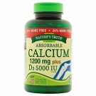 Nature's Truth Absorbable Calcium Softgels 1200mg Plus D3 5000 IU 120 Ct 2 Pack
