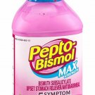 Pepto-Bismol Upset Stomach Reliever 5 Symptom Max Strength Cherry