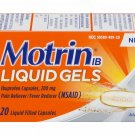 Motrin IB Liquid Gel Capsules 200 mg Pain Reliever/Fever Reducer 20 Ct (12PK)
