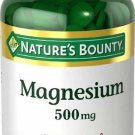 Nature's Bounty Magnesium 500mg Size, Coated Tablets 200 ea (Bulk Pack of 6)