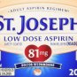 St. Joseph Low Dose Aspirin Pain Reliever 81mg Coated Tablets 200 ct, 2 Pack