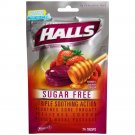 Halls Fast Relief Sugar Free Cough Drops, Honey Berry Flavor, 25 Ct (PACK OF 4)