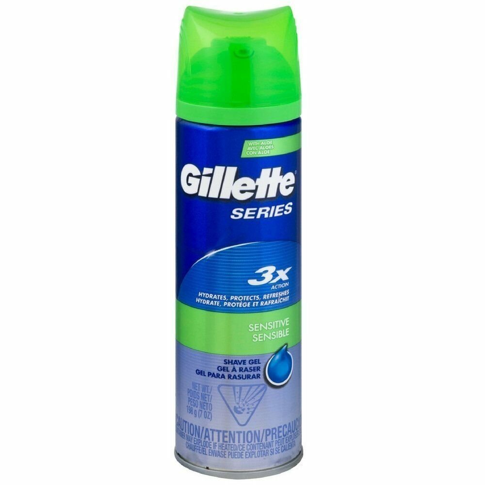 Gillette Series Shaving Gel Sensitive Skin 7 oz (Bulk Pack of 9)
