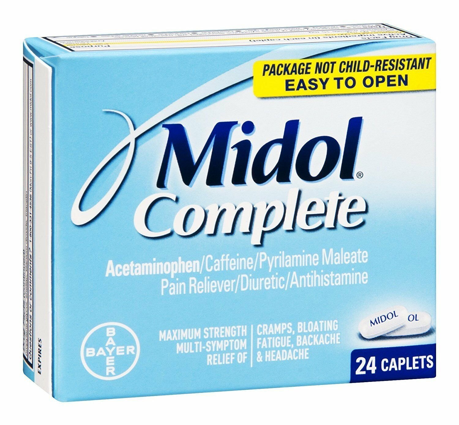 Midol Max Strength Menstural Form 24 Ct (2 Pack)