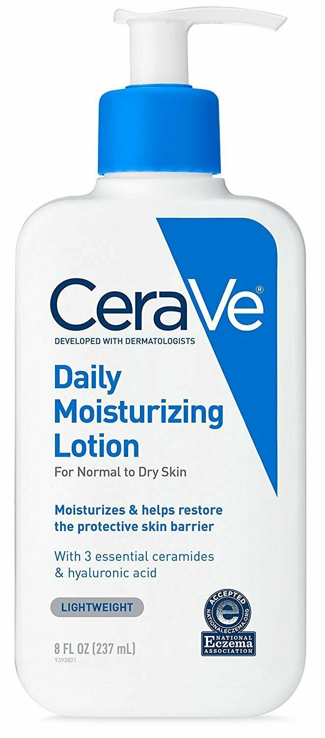 CeraVe Daily Moisturizing Lotion Restore Protective Skin barier, 8oz, 1 Pack
