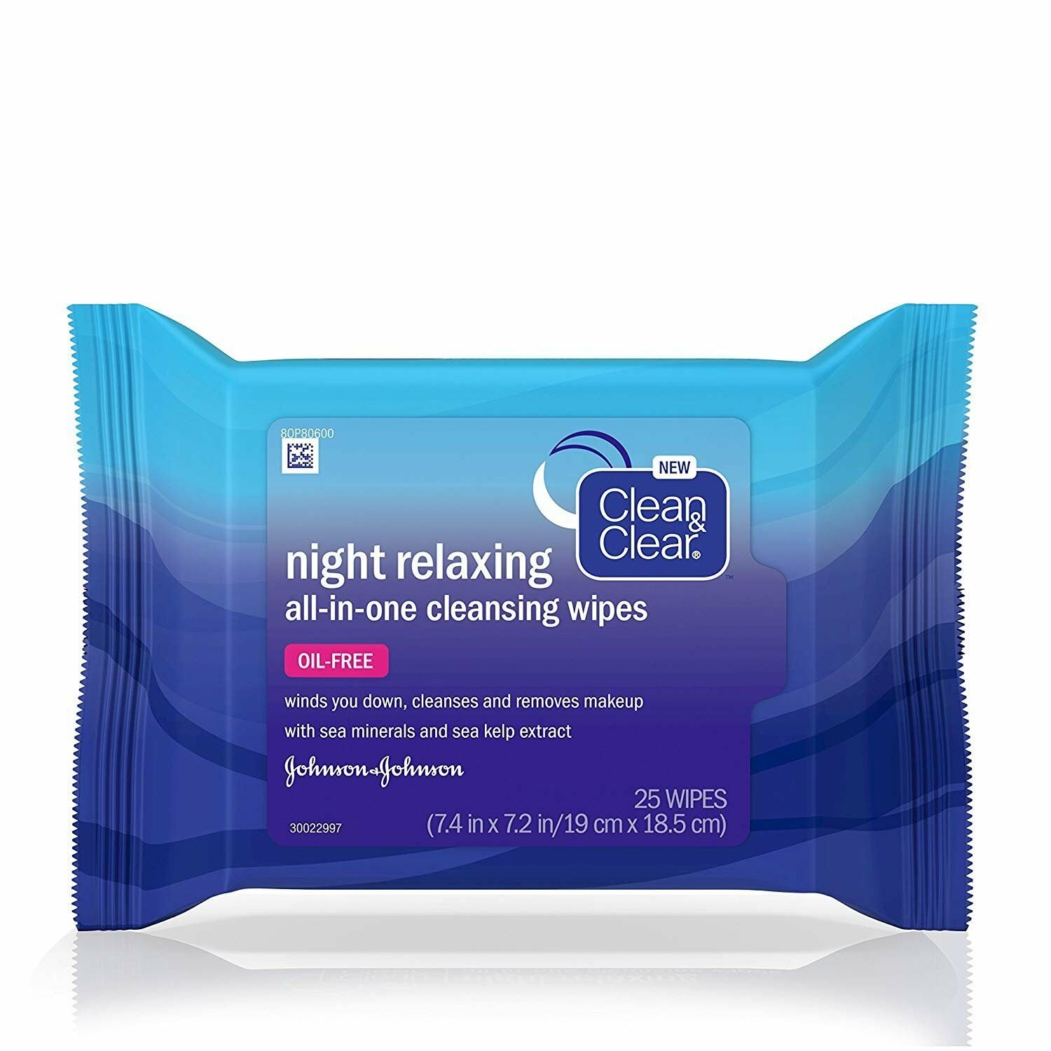 Clean & Clear Night Relaxing All-In-One Facial Cleansing Wipes, 25 Count,...