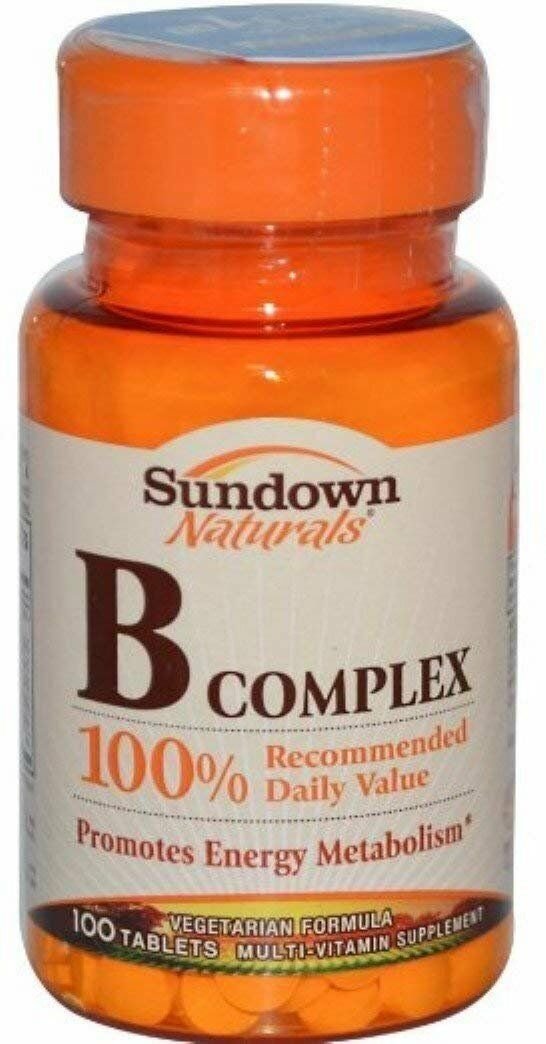 Sundown Naturals B-Complex, Tablets 100 ea (Bulk Pack of 5)