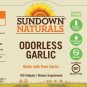 Sundown Naturals Odorless Garlic Non-GMO, Sodium / Gluten free, 100 ct, 12 Pack