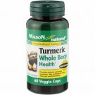 Mason Natural Turmeric Standardized Extract Veggie Caps 60 Count, 4 Pack