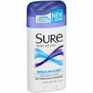 Sure Anti-Perspirant Deodorant Invisible Solid Regular Scent 2.60 oz (Bulk Pack of 5)