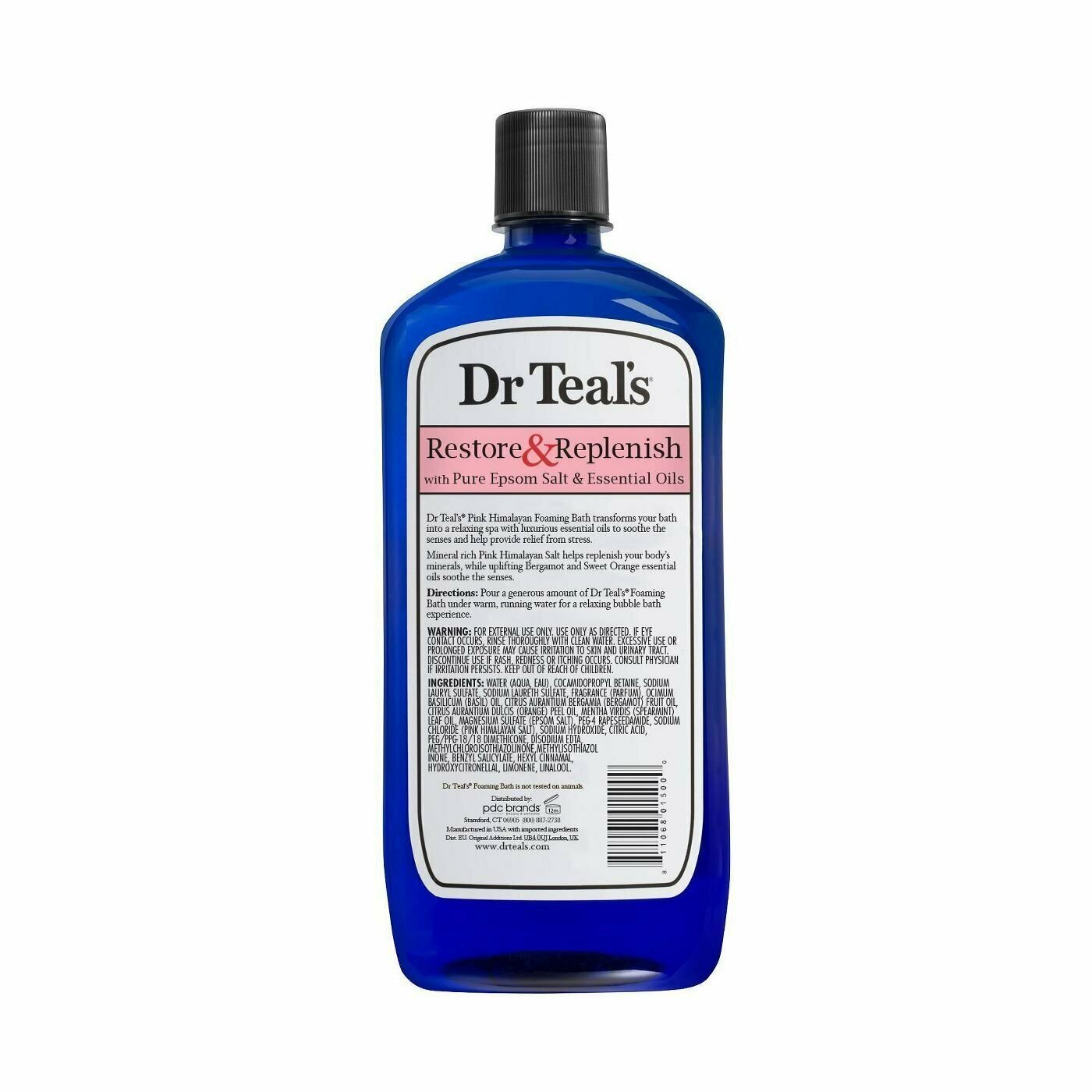 Dr Teal's Pink Himalayan Foaming Bath with Pure Epsom Salt, 34oz, 1 Pack