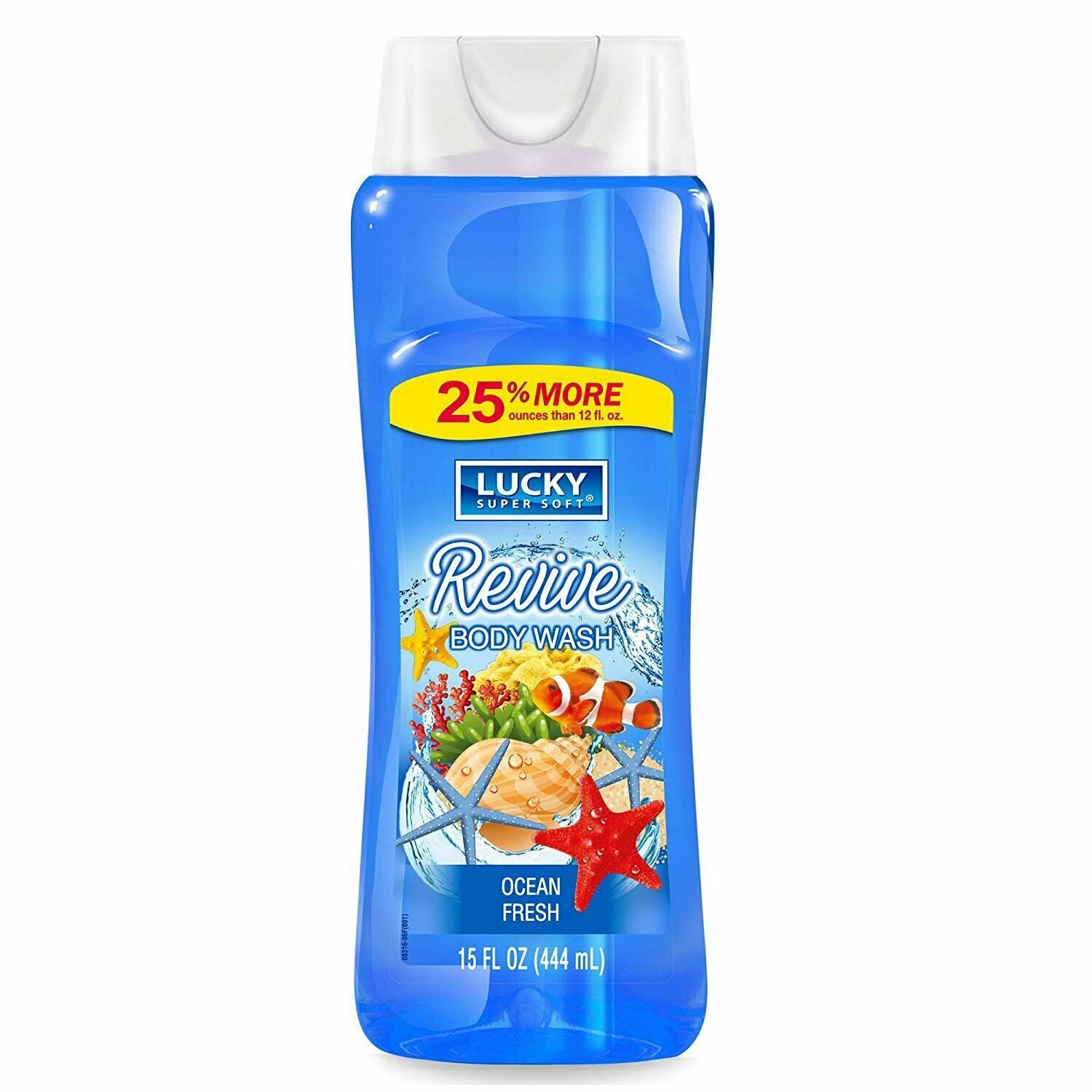 Lucky Super Soft Body Wash, Ocean Fresh, 15 Ounce