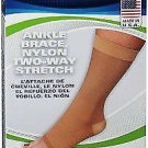 Sport Aid Ankle Brace, Nylon Slip On Two-Way Stretch, Beige, Large, 1Ea (5PK)