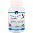Nordic Naturals Vitamin D3 Gummies 1000 IU Wild Berry Non GMO 60 Count, 1 Pack