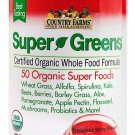 Country Farms Super Greens Berry flavor, 50 Organic Super Foods 20 servings