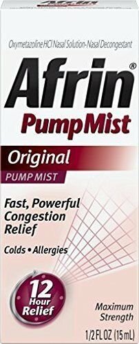 Afrin Pump Mist 12 Hour Relief, Original, 0.5 fl oz (Bulk Pack of 6)