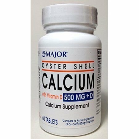 Major Pharm Oyster Shell Calcium, with Vitamin D, 500 mg, 60 tab