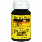 Nature's Blend Vitamin D3 2000 IU 100 Tablets Bulk Pack of 4