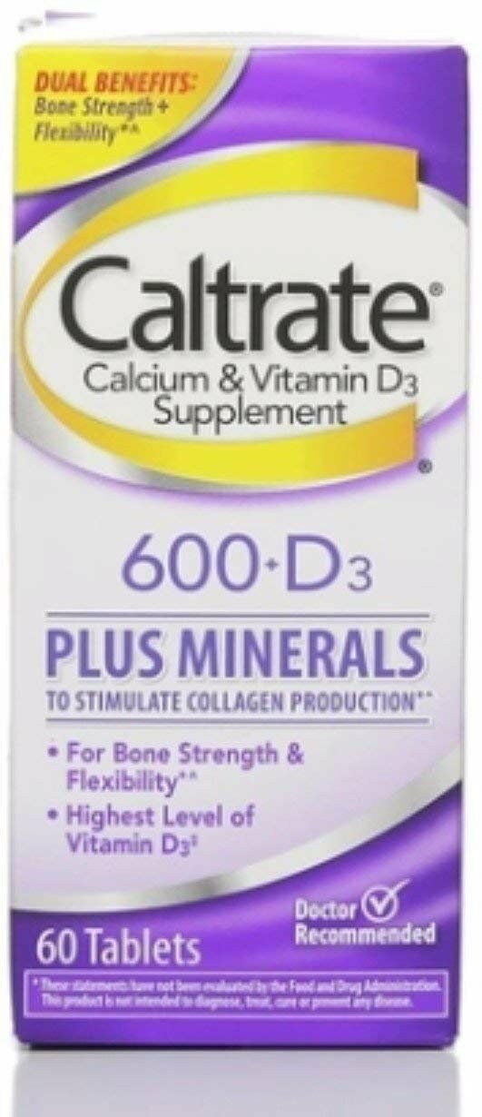 Caltrate 600+D Plus Minerals Tablets 60 ea (Bulk Pack of 5)