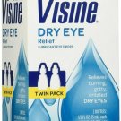 Visine Dry Eye Relief Lubricant Eye Drops 2 x 0.5 oz (5 Pack) Bulk